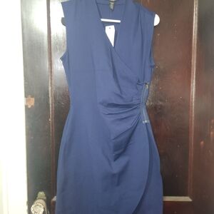 Kenneth Cole Asymmetrical Navy Dress